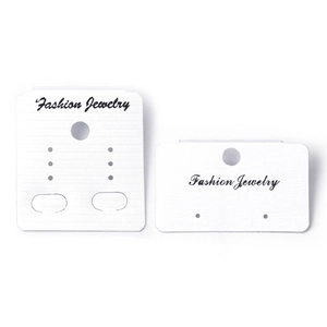 White Jewelry Display Cards Fashion Jewelry Print PVC Paper For Earrings Studs Necklace Packaging Professional