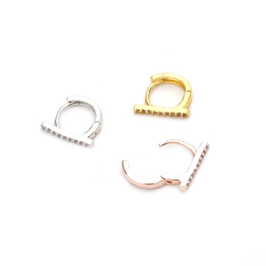 Three zircon micro-pave ear cuffs in silver, gold, and rose gold finishes