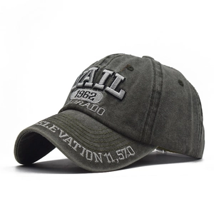 Washed Cotton Baseball Cap Vintage Distressed 1962 Embroidery Adjustable Retro Outdoor Sun Hat For Men Women
