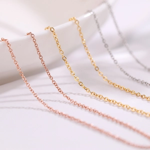 Minimalist 18K Gold Plated 316L Stainless Steel O Chain And Lips Chain Necklace For Women Elegant Jewelry