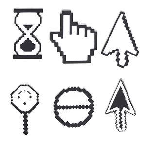 Pixel Art Computer Cursor Enamel Brooch Pin Alloy Retro Tech Badge Clothing Bag Accessories Enamel Lapel Pin