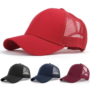 Casquettes de camionneur en maille pour queue de cheval pour femmes en plusieurs couleurs