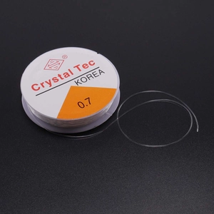 Crystal Tec 0.7mm clear elastic string spool for DIY jewelry making and beading