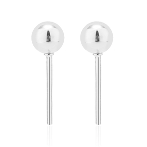 Minimalist high-polished stainless steel ball stud earrings with geometric round design