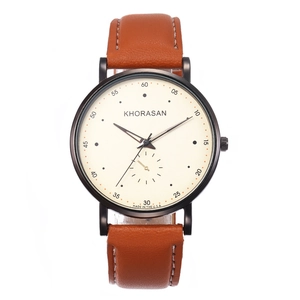 Montre À Quartz Minimaliste Avec Bracelet En Similicuir Boîtier Rond En Alliage Montre Bracelet Affaires Mode Pour Hommes Et Femmes