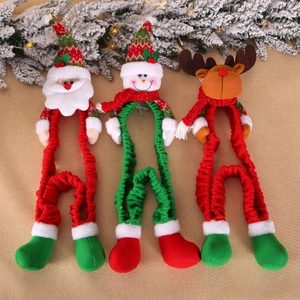 Christmas cartoon computer frame covers featuring Santa, Snowman, and Reindeer plush decor