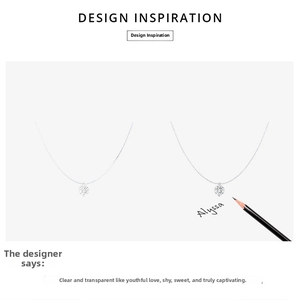Detailed view of two invisible fishing line necklaces with round zircon pendants on white background
