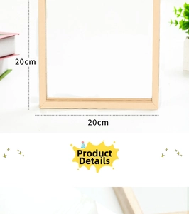 Detail of 20x20cm square wooden art frame with white insert for DIY painting projects
