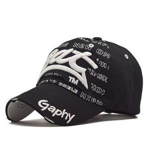 Baseball Cap Washed Cotton 3D Embroidery Letter Print Distressed Ripped Adjustable Hip Hop Streetwear Outdoor Hat