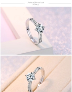 Macro detail of a silver zircon wedding ring with adjustable band and pave diamonds