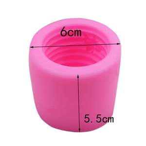 Detailed view of pink branch silicone mold with 6cm diameter and 5.5cm height measurements