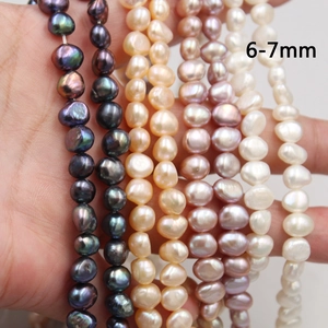 Natural baroque freshwater pearls 6-7mm in multiple colors for DIY jewelry making
