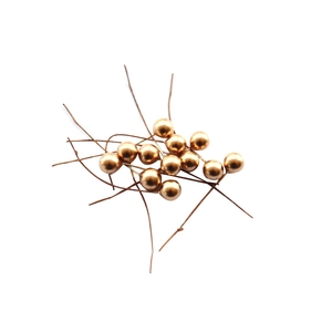 Creative 10mm metallic gold berry picks for Christmas DIY crafts and floral arrangements