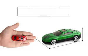 Detailed view of a 7.5cm alloy toy car model showing precise dimensions and scale