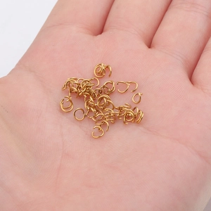 Anneaux de jonction ouverts en acier inoxydable doré 0.5x3.5mm pour bijoux