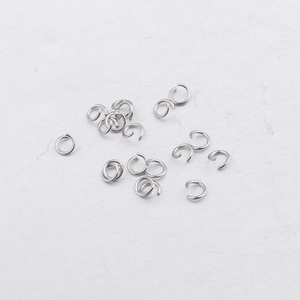 Accessoires de bijoux DIY avec anneaux brisés et ouverts en acier inoxydable argenté