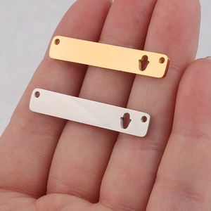 Polished stainless steel Hamsa Hand rectangular pendants in gold and silver finish