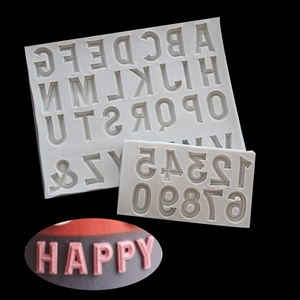 Silicone Letter Number Mold For Fondant Chocolate Cake Decorating DIY Craft Baking Tool Soft Flexible Heat Resistant