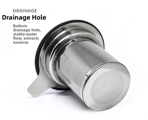 Close-up of fine mesh 304 stainless steel tea infuser with steady drainage holes