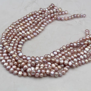Pinkish purple baroque freshwater pearls with metallic luster for DIY jewelry making