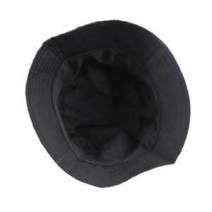 Classic black reversible bucket hat with durable cotton canvas and wide brim design