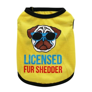 T-Shirt Sans Manches Chien Humour Gilet Polyester Respirant Léger Vêtements Pour Animaux Pour Petits Chiens Chats Été