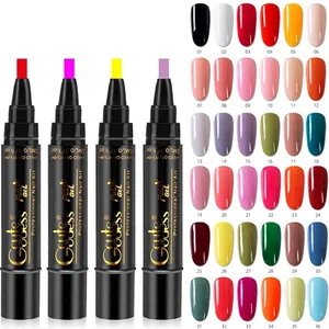 One Step Nail Gel Polish Pen UV LED Cured Professional Portable No Base Top Coat Needed DIY Manicure Beauty Tool