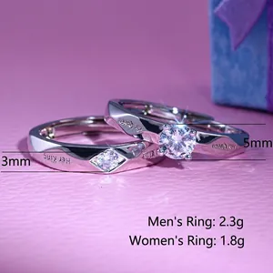 Matching silver couple rings with Her King and His Queen engraving for lovers