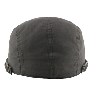 Summer cotton mesh ivy cap in charcoal grey with metal adjustable side buckles