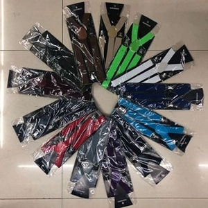 Colorful elastic Y-shape suspenders for women in multiple candy colors with metal clips