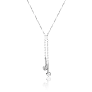 Hip hop style silver titanium steel necklace featuring detailed earbud and case pendant