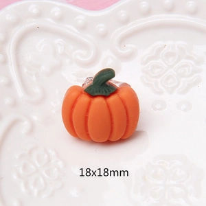 Macro di ciondolo a zucca opaca da 18mm in resina per gioielli fai da te e decorazioni