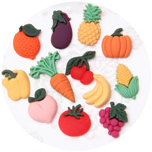 Ciondoli in resina opaca a forma di frutta e verdura per gioielli fai-da-te e capelli