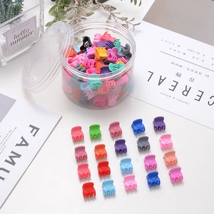 Set di mini mollette per capelli opache dai colori pastello con contenitore incluso
