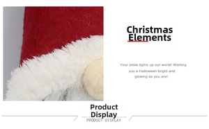 Detailed close-up of Christmas gnome showing red felt hat and soft white fiber beard