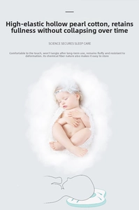 Detail of high-elastic pearl cotton filling for firm support and baby neck protection