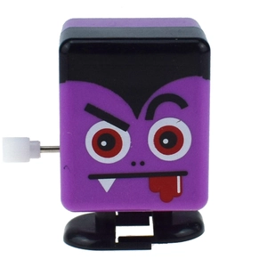 Funny purple wind-up walking vampire cube toy for Halloween party favors and gifts