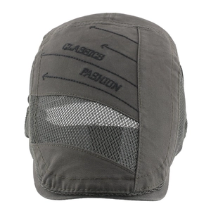 Fashion Cotton Mesh Patchwork Beret Cap Breathable Adjustable Flat Cap For Men Summer Sun Protection Ivy Hat Accessory