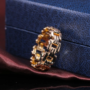 Polierter roségoldener Kettengliedring für Damen und Herren, moderner Industrieschmuck