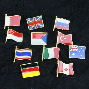 World National Flag Lapel Pin Badge Zinc Alloy Enamel Metal Country Flags Souvenir Patriotic Jewelry Accessories