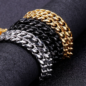 Collana A Catena Cubana Gioielli Uomo Donna Acciaio Inossidabile 316L Lucidato A Specchio Hip Hop Moda