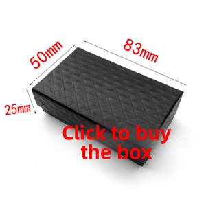Black textured rectangular gift box for tools keychain, dimensions 83x50x25 mm