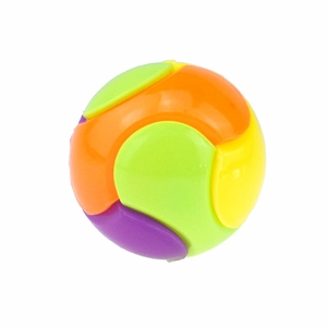 DIY colorful six-petal geometric puzzle ball toy for kids in smooth plastic finish