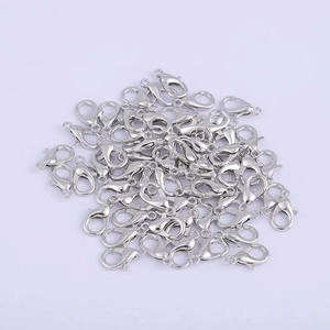 Silver lobster claw clasps bulk set for DIY jewelry necklaces and bracelet connectors