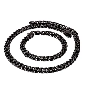 Collier Chaîne À Maillons Cubains En Acier Inoxydable Pour Hommes Hip Hop Streetwear Bijoux De Mode Minimalistes
