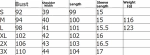Size chart for women's V-neck polka dot dress including bust and shoulder measurements