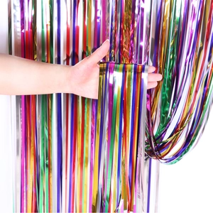 Rideau De Guirlandes Coloré Franges En Feuille Métallique PET Fond Pour Fête Anniversaire Mariage Célébration Décoration Événement