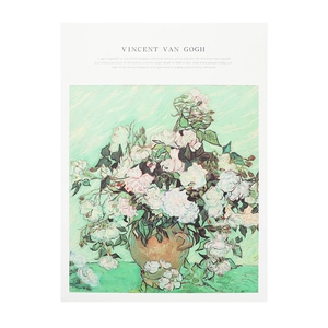 Artistic 16K Vincent van Gogh sketchpad with Pink Roses oil painting cover for drawing