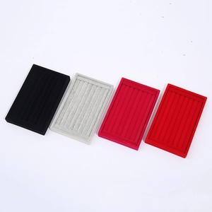 Premium velvet jewelry display trays for rings and earrings in four vibrant colors