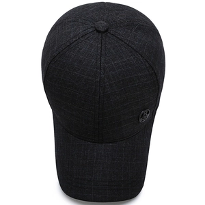 Men's casual dark grey baseball cap with RZG logo and cross-weave textured fabric